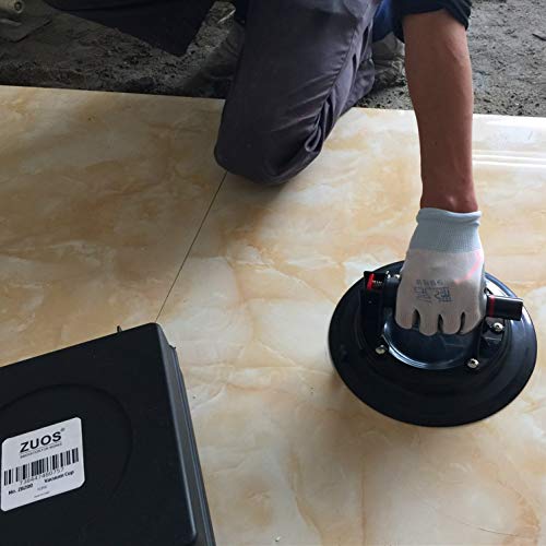 Zuos 10" Glass Suction Cups Glass Lifter With Plastic Handle, Heavy Duty Vacuum Lifter For Granite & Glass Lifting Window Replacement (10" Glass Suction Cup) #TOP4