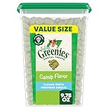 Greenies Feline Adult Dental Cat Treats, Catnip Flavor, 9.75 oz. Tub