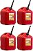 5 Gallon Gas Can, 4 Pack, Spill Proof Fuel Container - New! - Clean! - Boxed!
