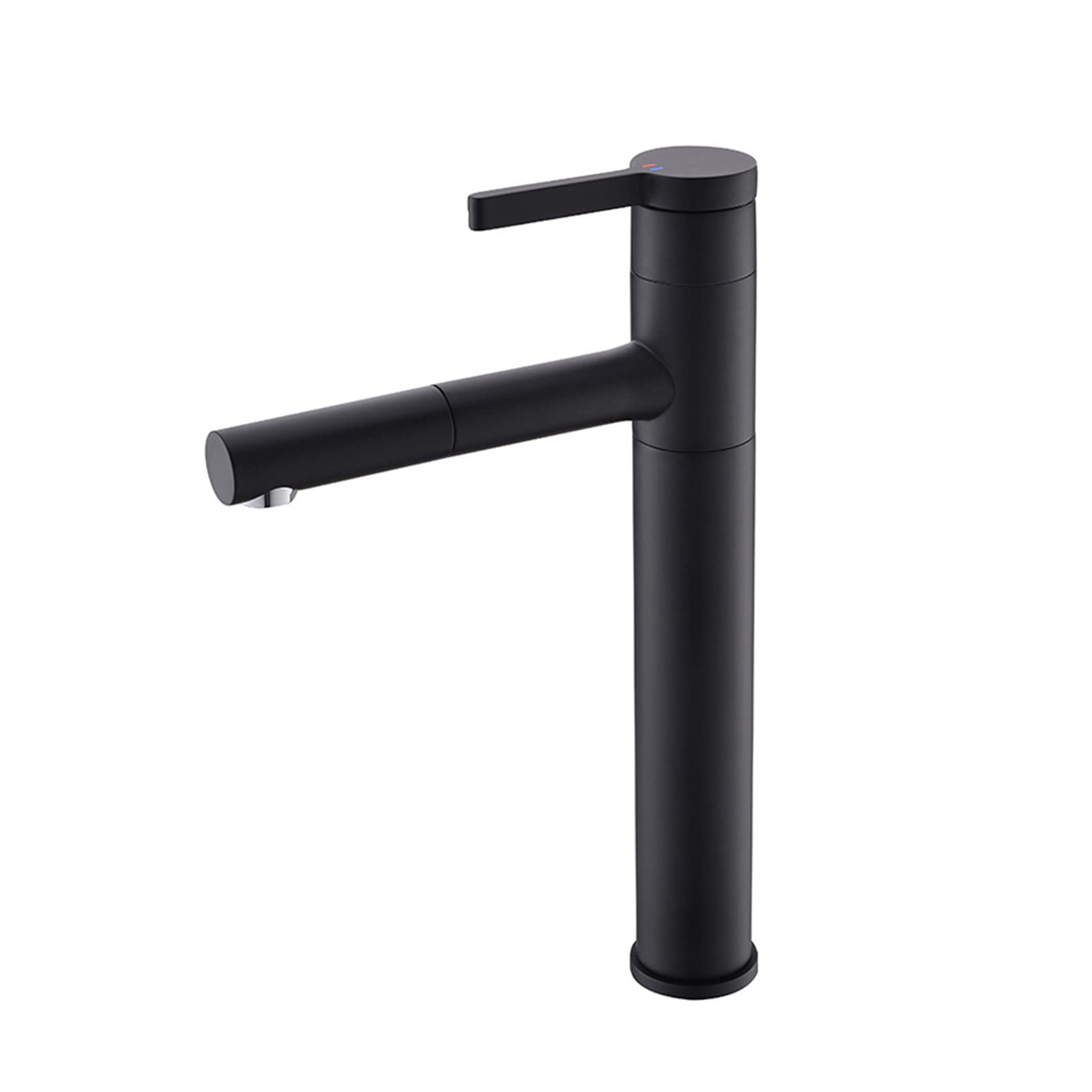 Robinet de salle de bain monotrou avec pulvérisateur rétractable en laiton