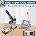Photo Magnet Machine, 2x2 Inch Portable Badge Maker with 1 Press Machine+1 Paper Cutter and 100 Sets Consumables, for Crafts and DIY Projects