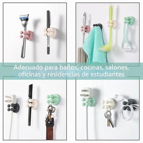 Miniatura 3 de Zayin Soportes De Silicona Para Cepillo De Dientes De Afeitar,Gancho Multifunción Impermeable,Autoadhesivo,Gancho Para Cepillo De Dientes Negro,Blanco,Rosa,Verde