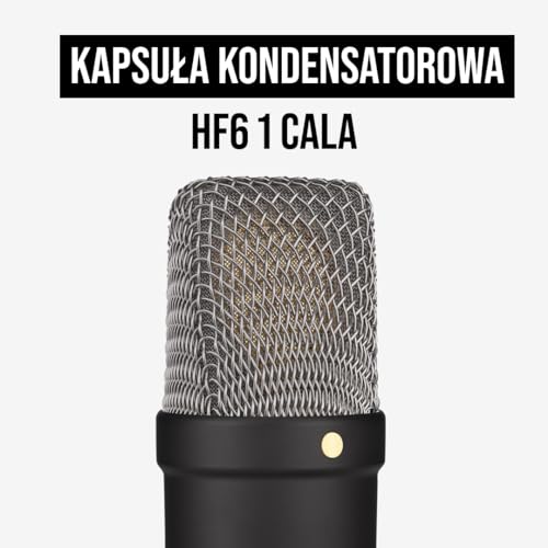 RØDE Nt1 Signature Mikrofon Pojemnościowy, Czarny, ‎5,2 x 5,2 x 18,9 cm