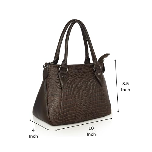 Image of DORPER MONEY Hill Full-Grain Durable Leather Top-Handle satchel Tote Handbags & Shoulder Sling Bags For Women Office Branded Stylish Latest