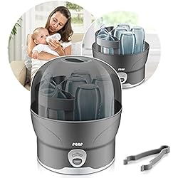 Vaporizador De Biberones Reer VapoMat S Esterilizador, esteriliza hasta 6 biberones en solo 10 minutos