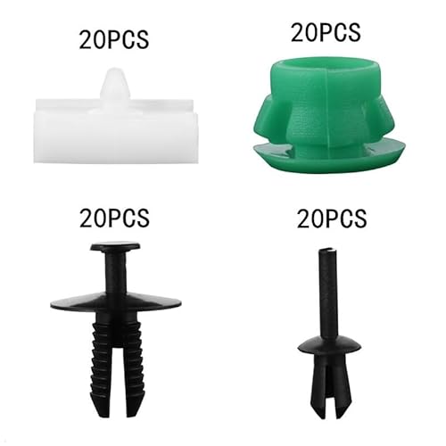 ZINGKING 20 Sätze Seitenschweller Clips Kit Zierleisten Kompatibel mit 3er E32/E36/ E46/ E90/ E91 51711932996/51118174185 / 5111014103
