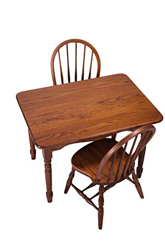 Flash Deals - 80% OFF Peaceful Classics Amish Handcrafted Child's Solid Wood Table and 2 Chairs Set - Harvest Finish Great for Playroom