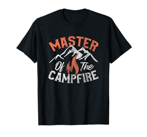 Funny Outdoor Camping Gifts Men Women Master of Campfire T-Shirt