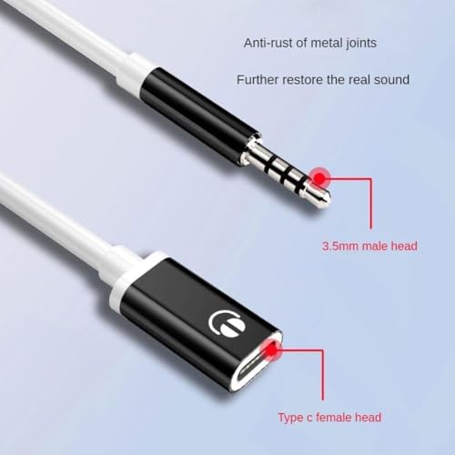 Cable adaptador jack 3.5mm macho a USB-C hembra miniatura 2