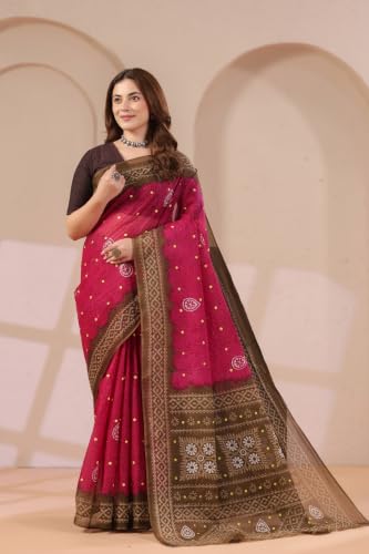 Image of TAMAIRA FASHION Mulmul Pure Cotton Saree For Woman Floral Batik Printed|Office Wear Daily Wear Sarees For Women Without Blouse Piece (Available in 11 Colours)