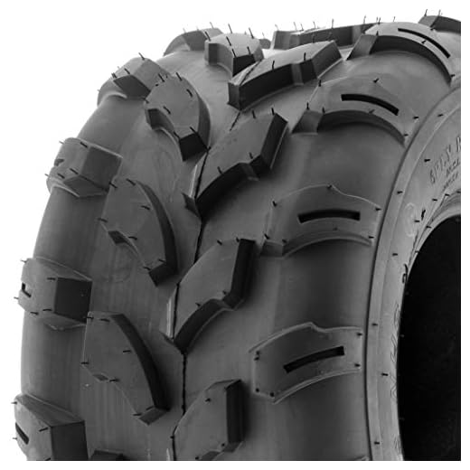 SunF A003 ATV/UTV/Lawn-Mowers Off-Road Tire 20x10-8, 6 PR, Directional Knobby Tread