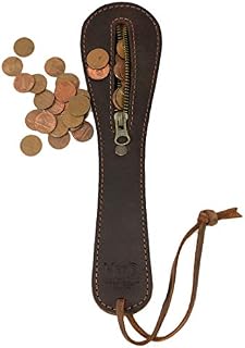 Hide & Drink, Thick Leather Vintage Coin Purse, Polish Style Travel Wallet, Pocket