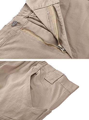 TACVASEN Mens Outdoor Rip-Stop Multi Pockets Relaxed-Fit Tactical Cargo Pants Khaki, 40 - Image 5