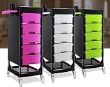 Wózek Salon Cart Durable Abs Wózek Salon Cart 5 Dużych Szuflad Wózek Z Kółkami Wózek Użytkowy Do Przechowywania Stacji Salonowych Szafka(Bianco)