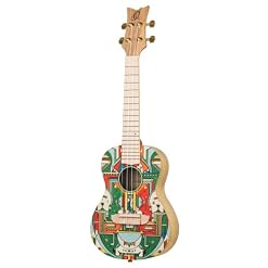 Ortega Guitars Ukulélé Concert Design - Série Art - Epicéa/Catalpa - Himalaya (RUAR-HY) – Image 7