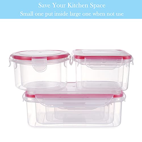 Shomote Food Storage Containers With Lids Airtight, Plastic Stackable Kitchen Bowls For Lunch Bpa-Free, Freezer Microwave Dishwasher Safe, Gift Idea, Set Of 8 #TOP3
