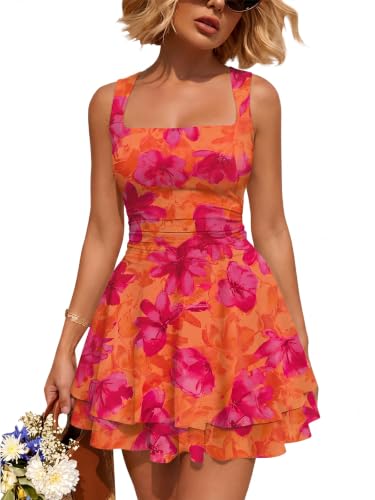 Image of Trendy Queen Women Mini Summer Party Homecoming Beach Vacation Sun Dresses
