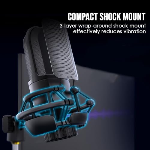 Image of FIFINE K726 Cardioid Condenser Microphone with XLR Output, Shock Mount, Pop Filter and Noise Reduction for Professional Studio Recording, Gaming, Streaming and Podcasts.