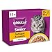 Whiskas Senior 11+ Katzennassfutter Geflügel Auswahl in Gelee, 48...