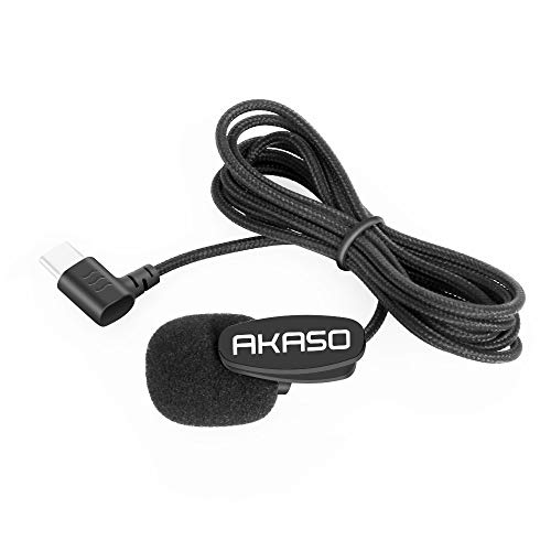 AKASO External Microphone Brave 7/ Brave 8/ Brave 6 Plus Action Camera Only (Type-C Port)