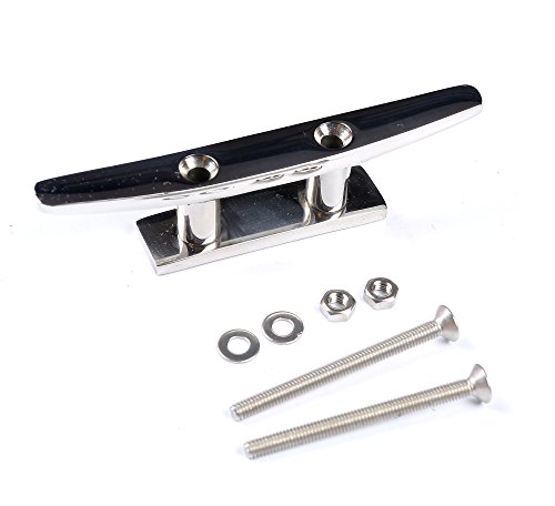 Mxeol Boat Dock Cleats 4 Inch Stainless Steel Rope Tie Off Cleat Wall Hooks With Fasteners 4 Packs #TOP1