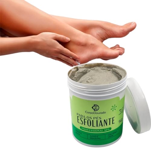 Creme Esfoliante Para os Pés Corpo Dourado Com Argila Verde Hidrata Amacia Ativa a Circulação Sensaç