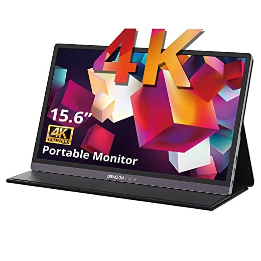 Dragon Touch Monitor de jogos 4K portátil – 15,6 polegadas IPS HDR 100% sRGB FreeSync com alto-falantes VESA compatível com Xbox PS4 Nintendo Switch Laptop PC Telefone Mac Surface (não tela sensível ao toque)