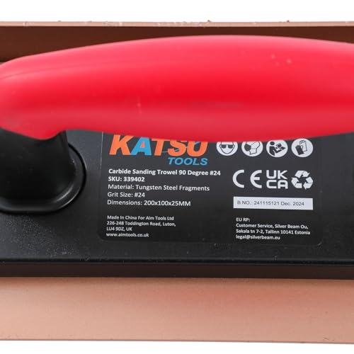 KATSU Tools 90° Hartmetall-Schleifkelle Körnung 24, 200 x 100 x 25mm