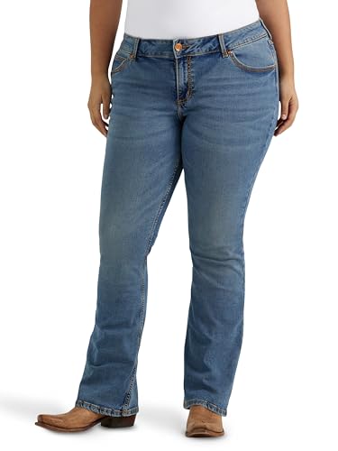 Jean bootcut Wrangler femme grande taille Mae pantalon denim stretch rétro