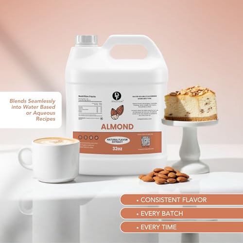 Image of Dolce Flav Almond Flavoring 32 oz - Bulk Nut Extract for Bakery Manufacturing, Beverage Brands & Foodservice