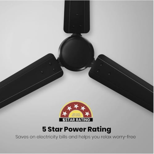 Image of Crompton Energion Elevate 1200mm BLDC Ceiling Fan | Remote Control | BEE 5 Star Energy Rating | Superior Air Delivery |High Speed | 3 Year Manufacturer Warranty | Matt Black