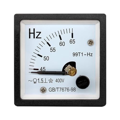 Indicateur fréquence 45-65 Hz analogique 400V carré pour tableau électrique