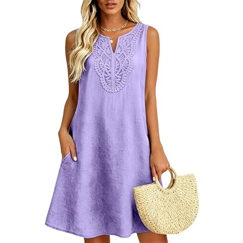 Robe femme chic et élégante mi-longue coupe A-line avec poches intégrées