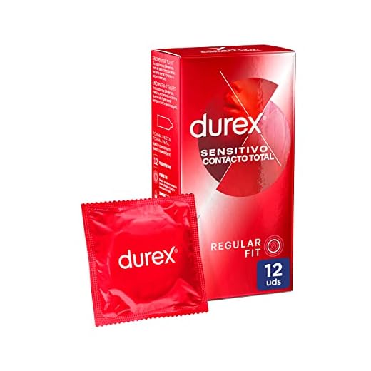 Durex Preservativos Super Finos Contacto Total para Mayor Sensibilidad - 12 condones