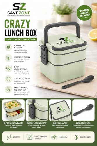 Image of Lunch Box for Office Use, Microwave Safe Lunch Box for Men & Women, Leakproof Bento Lunchbox for Office, College Girls & Kids Boys
