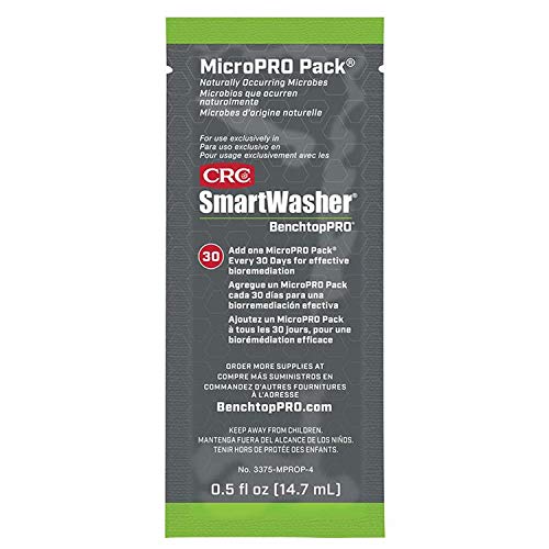 CRC SmartWasher 1751154 BenchtopPRO MicroPRO Pack – [Pack of 4] 0.5 fl. Oz., Microbe Packet w/Oil Consuming Microbes