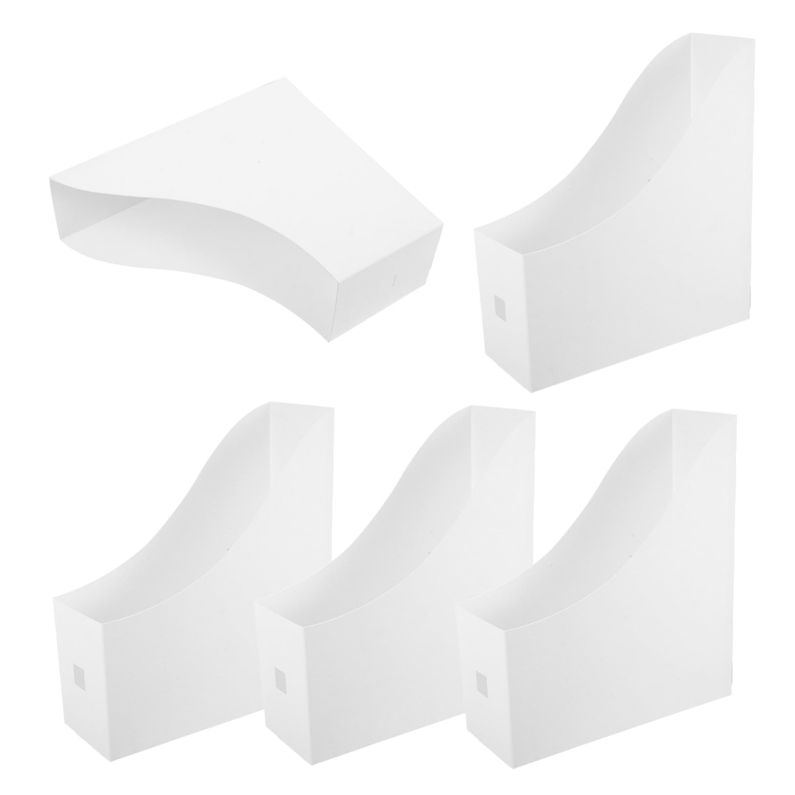 Organizador de Archivos Vertical Blanco 5 Piezas de Pp para Escritorio