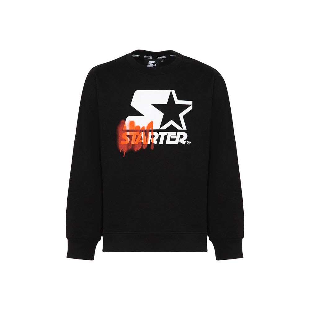 STARTER, Felpa Girocollo Iconic Graffiti Nero, Unisex