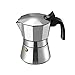 SF901 Espresso Maker, 304 Stainless Steel Stovetop Moka Pot for Classic Espresso, Manual Italian Coffee Maker (3 cups (150ml))