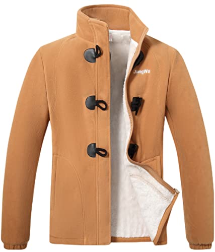 Jiangwu Winter Coats For Women Full Zip Polar Fleece Jacket Sherpa Lined Outdoor Warm Coat(Brown,Large) #TOP21