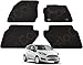 Price comparison product image Carsio Carpet Car Mats For Ford Fiesta MK7 2012 to 2017 4 Piece Set with 2 Clips Tailored Fit Floor Mat Complete Accessory Black Custom Fitted - All Weather, Anti-Slip Backing & Black Trim