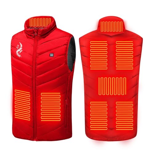 Ruziyoog - Heated Vest for Men Women Electric Heating Vest Winter Unisex Body Warm Thermal Coats Lightweight Winter Outwear