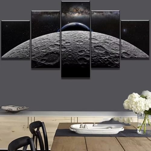 Tableau décoration murale espace 5 pièces pour habiller facilement un grand mur vide