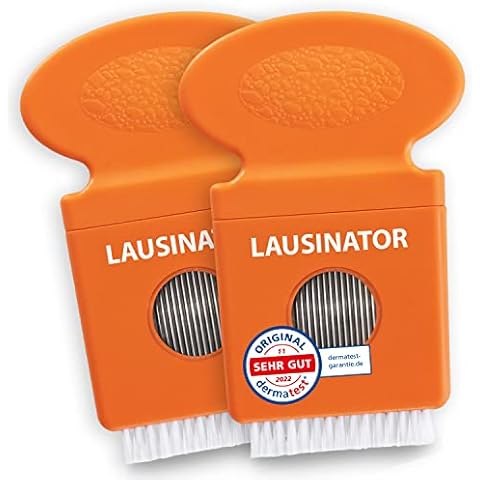 LAUSINATOR Läusekamm 2er Set, Nissenkamm extra fein, Kinder + Erwachsene Cover