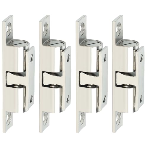 Alise Double Roller Catch Cabinet Latches Adjustable Double Ball Tension Roller Catch Latch Brass Cabinet Door Latch 67mm Solid Metal Cabinet Latches and Catches Pack of 4 Silver