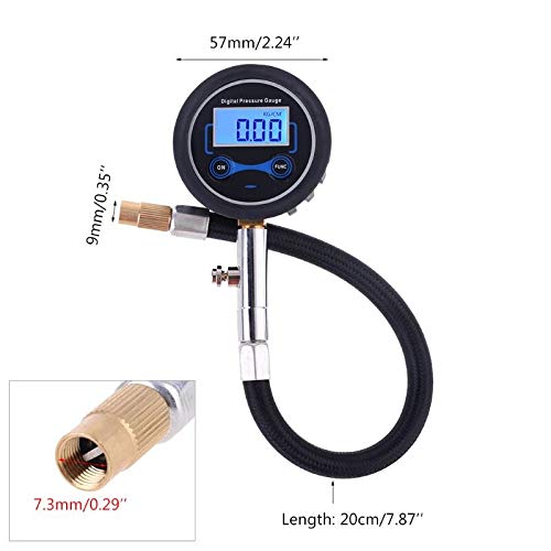 manomètre de pression des pneus, Pneu numérique 200 Psi avec kit adaptateur compatible voiture