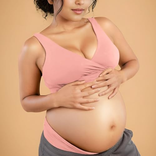 Image of &Circus Padded Maternity Bra | Pull Down Feeding Bra for Women | Padded Bra for Women Slip On | Suitable with Maternity Clothes | PureSoft Micromodal