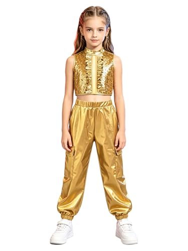 Vêtement de danse de rue fille pour cours de jazz et streetwear ado 5-16 ans
