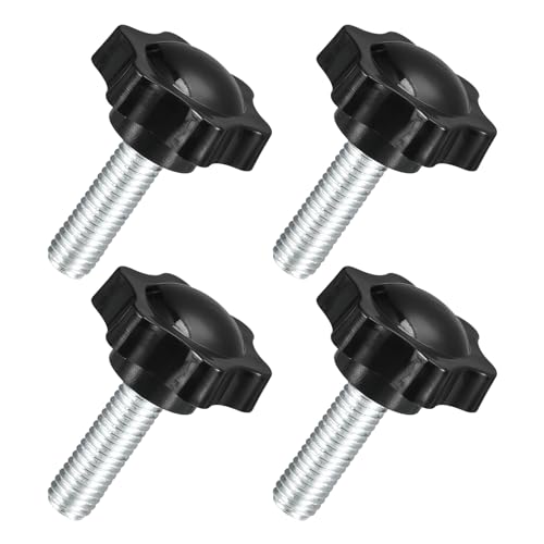 QUARKZMAN 4pz M10 x 30mm Pomelli a Stella, Manopola Serraggio a Forma Esagonale Plastica Vite Manopola Ricambio Serraggio Manuale per Sostituzione Manopola Base Ombrellone