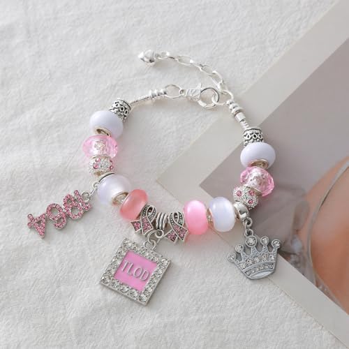 Pink Group Bling Crown 1964 TLOD Bracelets Top Lady Womenhood Organization Members Gifts Jewelry4